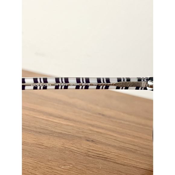 Tommy Hilfiger Square Sunglasses Black Stripes Brown Lens Men's TH 1044/S - Picture 7 of 9